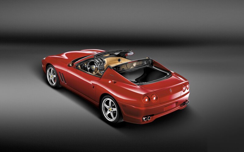 Red Ferrari convertible sports car