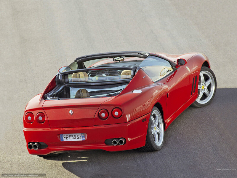 Red Ferrari convertible sports car