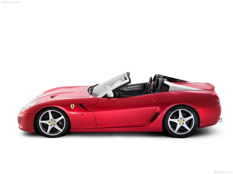 Red Ferrari convertible sports car