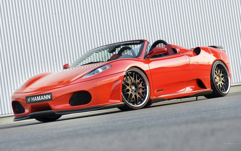 Red Ferrari convertible sports car