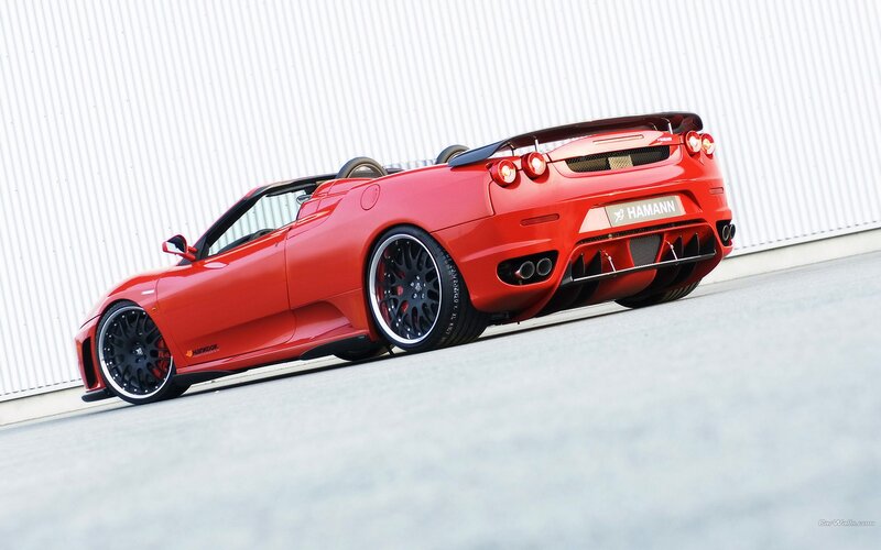 Red Ferrari convertible sports car