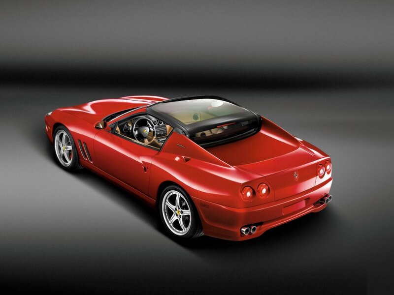 Red Ferrari convertible sports car