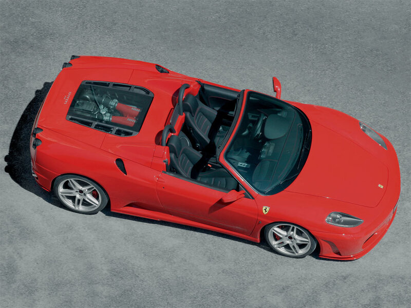 Red Ferrari convertible sports car