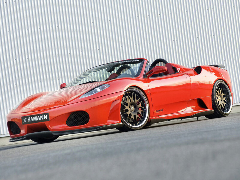 Red Ferrari convertible sports car