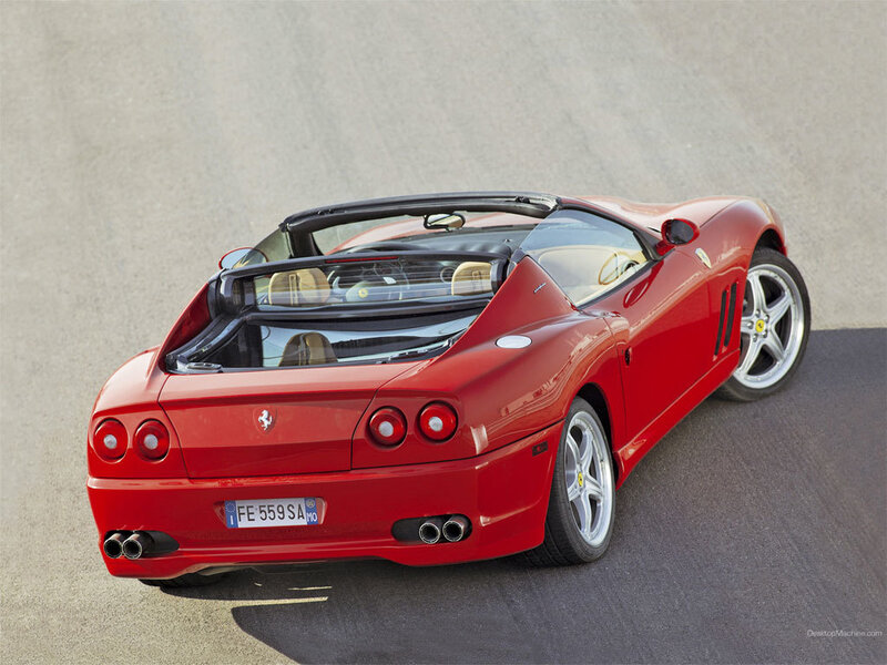 Red Ferrari convertible sports car