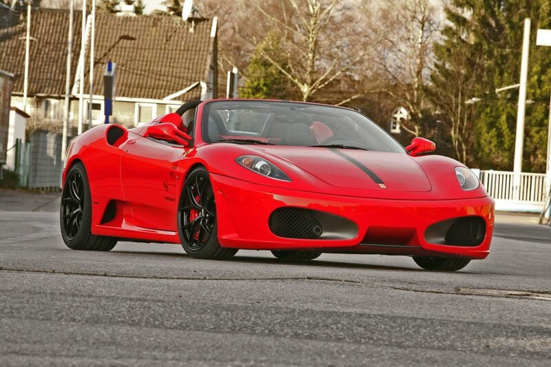 Red Ferrari convertible sports car