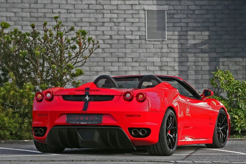 Red Ferrari convertible sports car