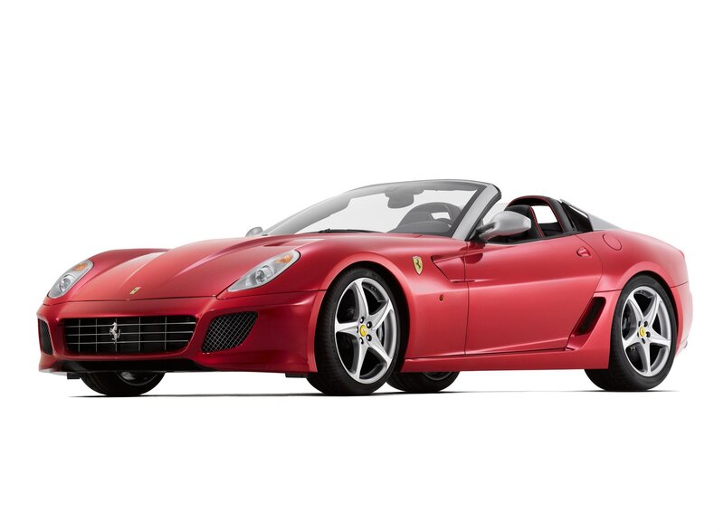 Red Ferrari convertible sports car