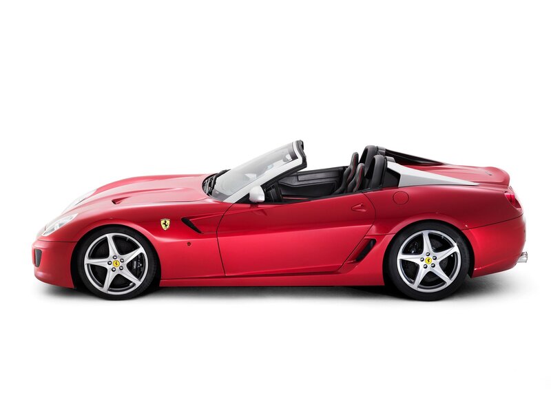 Red Ferrari convertible sports car