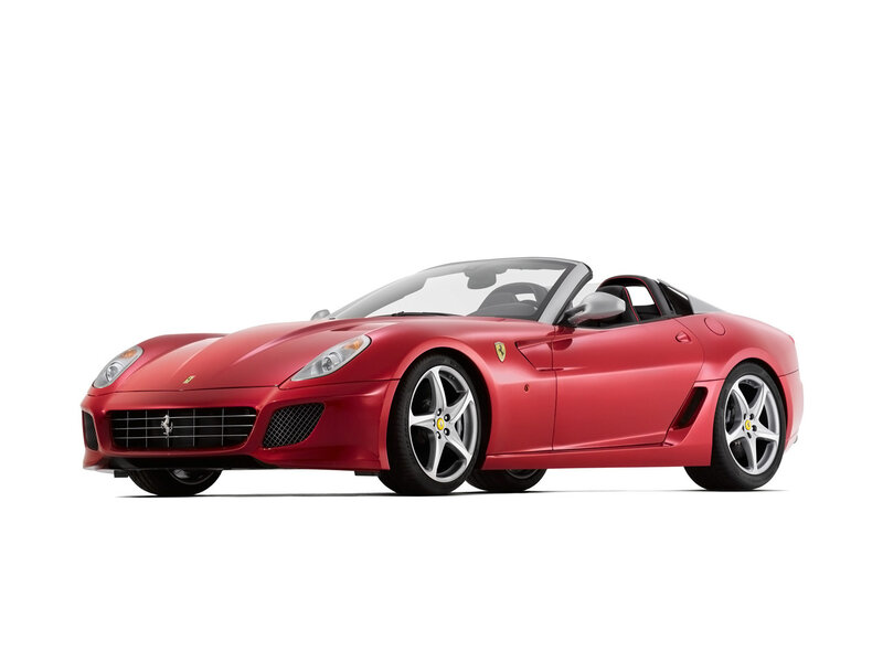 Red Ferrari convertible sports car