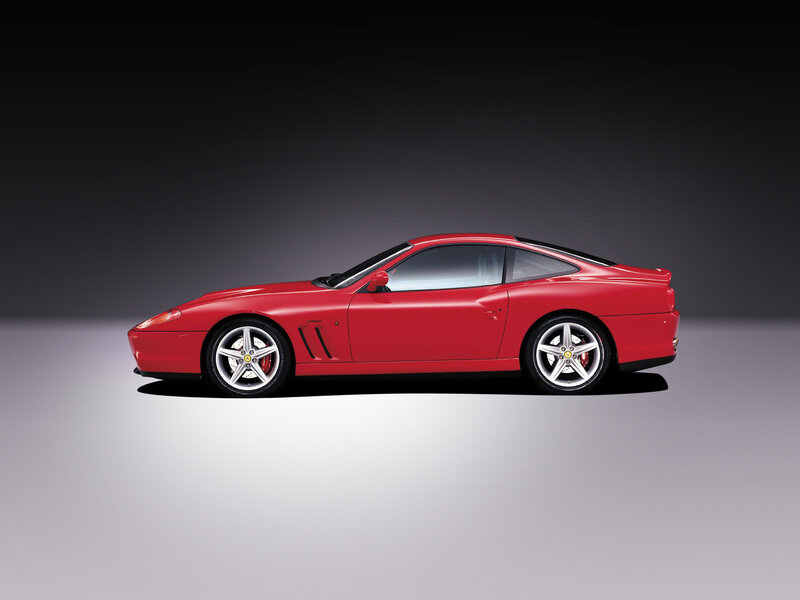 Red Ferrari Coupe — Dramatic