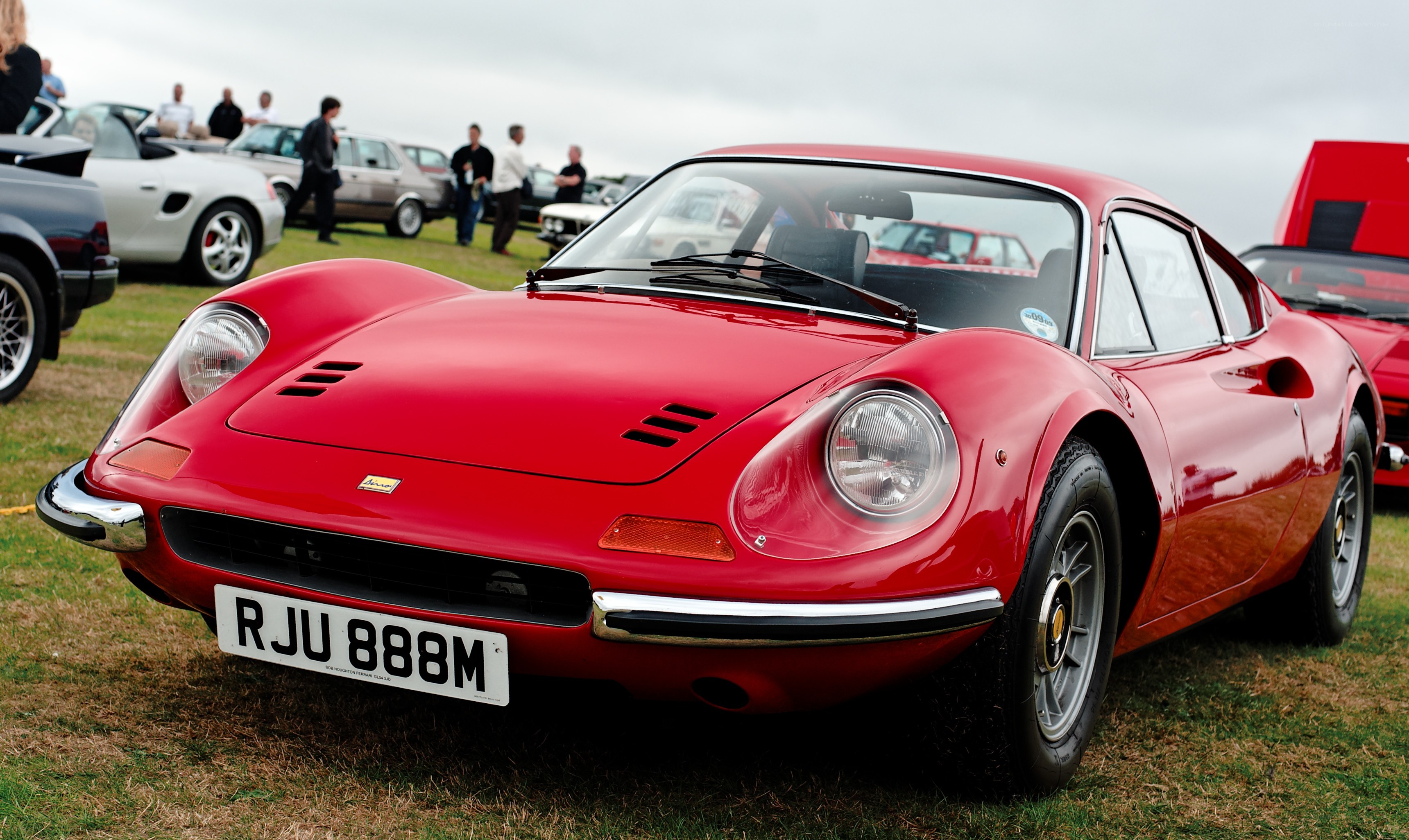 Red Ferrari Dino on display