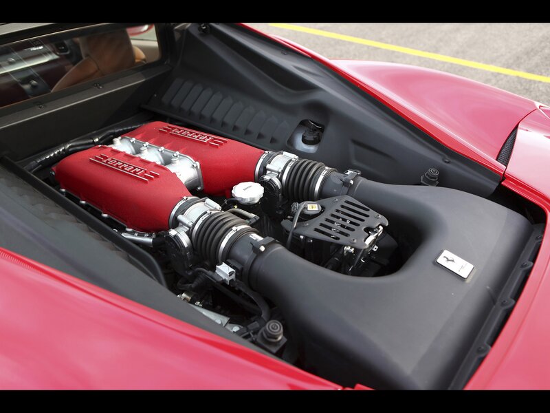 Red Ferrari Engine — Mechanical
