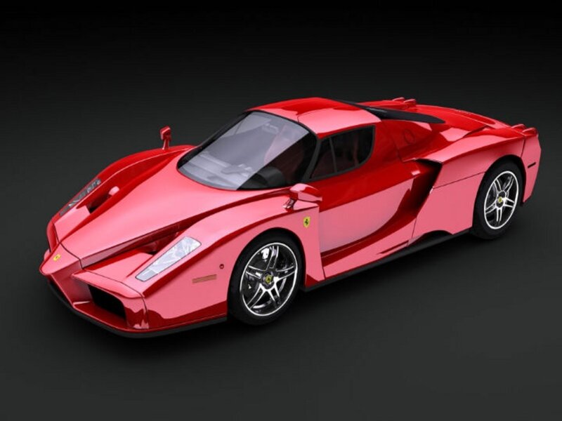 Red Ferrari Enzo — 3d Render