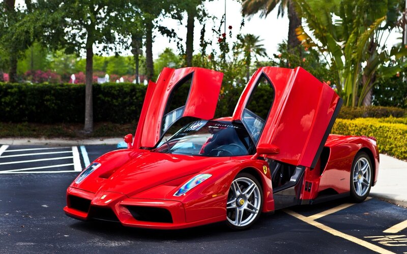 Red Ferrari Enzo — Calm, Afternoon, Photograph