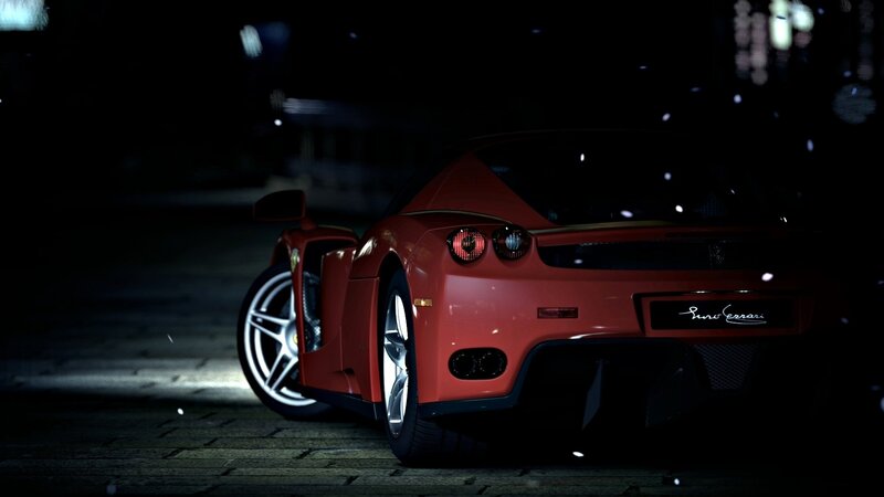 Red Ferrari Enzo — Dark, Dramatic