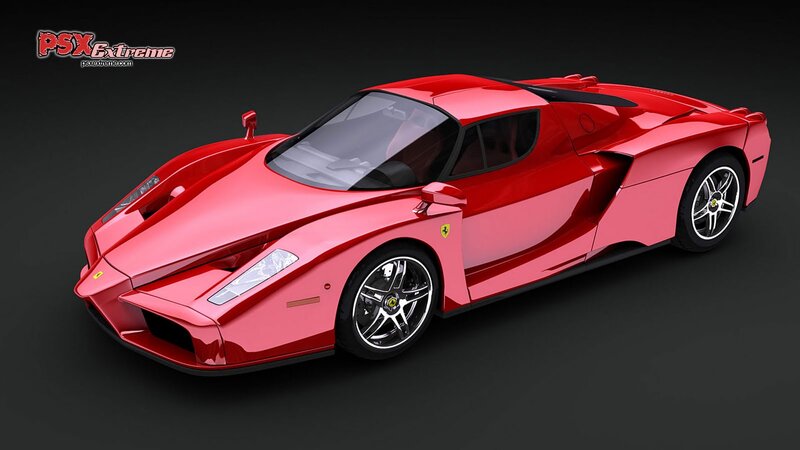 Red Ferrari Enzo — Dramatic, 3d Render, Car, Wheels