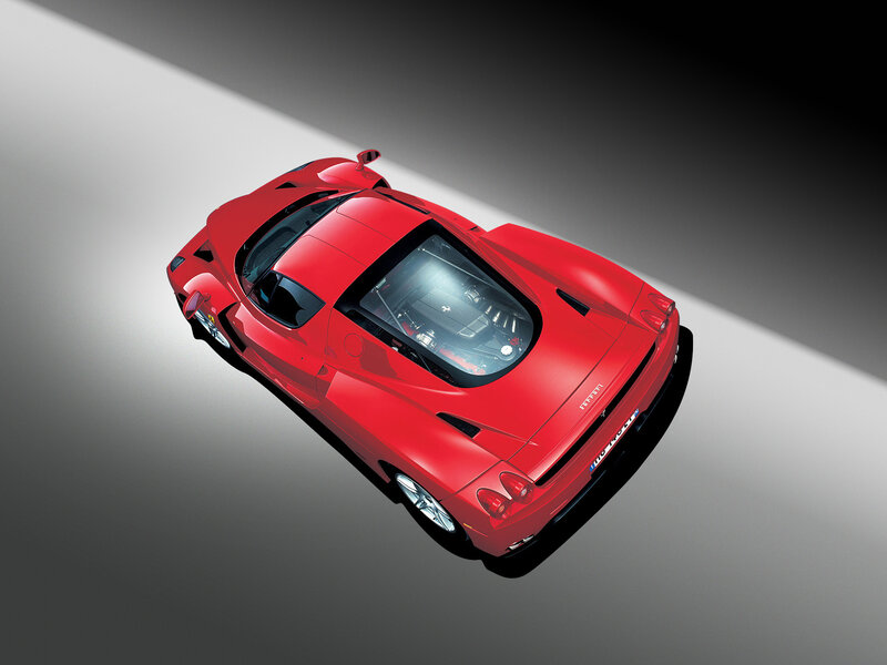 Red Ferrari Enzo — Dramatic, Photograph, Car, Engine