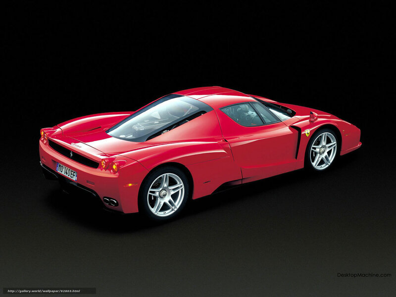 Red Ferrari Enzo — Dramatic, Photograph, Car, License Plate