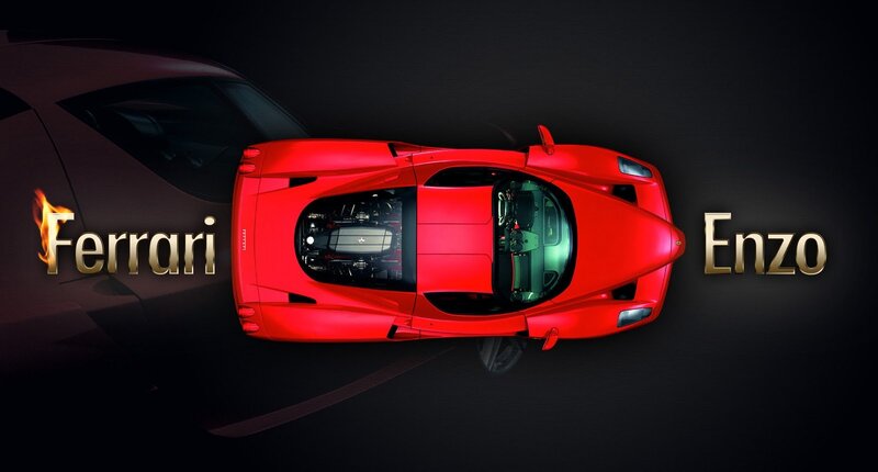 Red Ferrari Enzo — Dramatic
