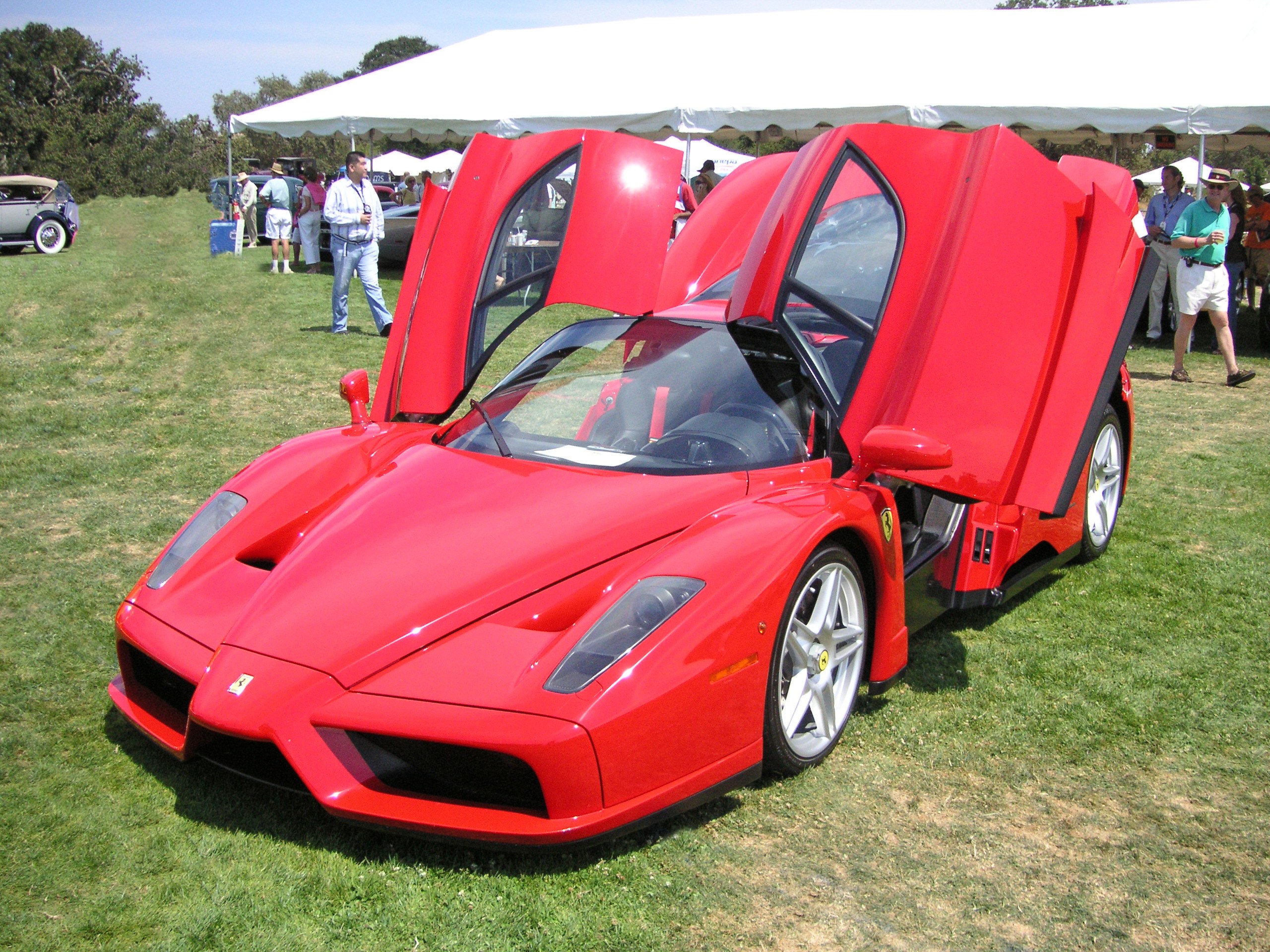 Red Ferrari Enzo on display