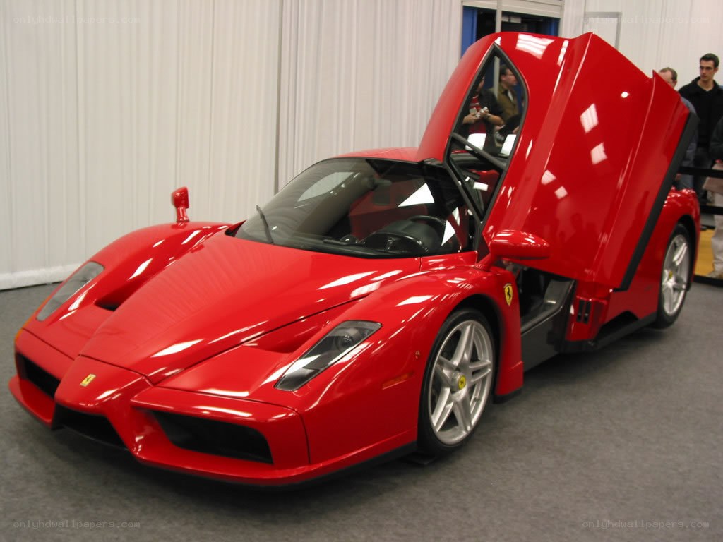 Red Ferrari Enzo on display