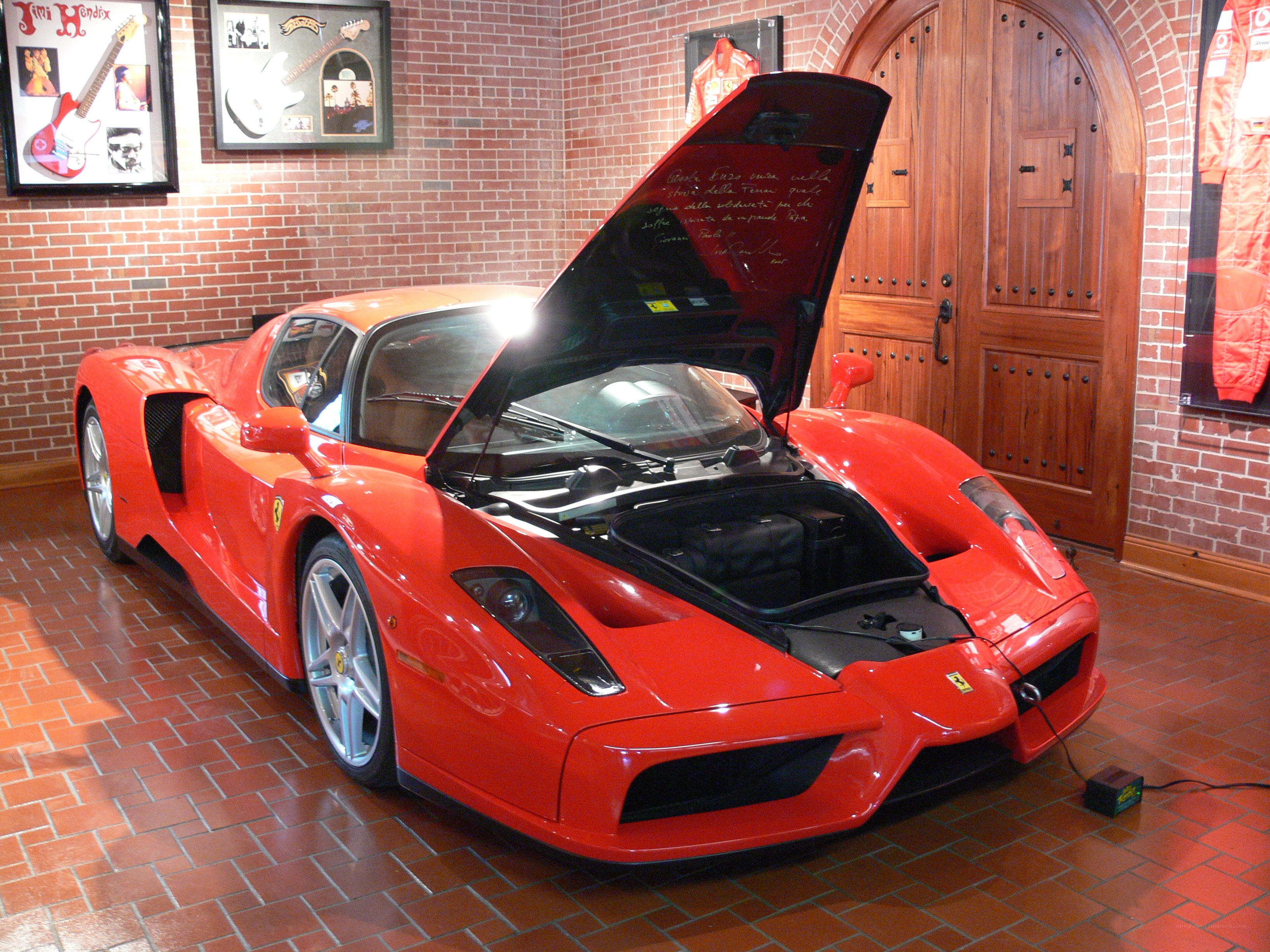 Red Ferrari Enzo on display