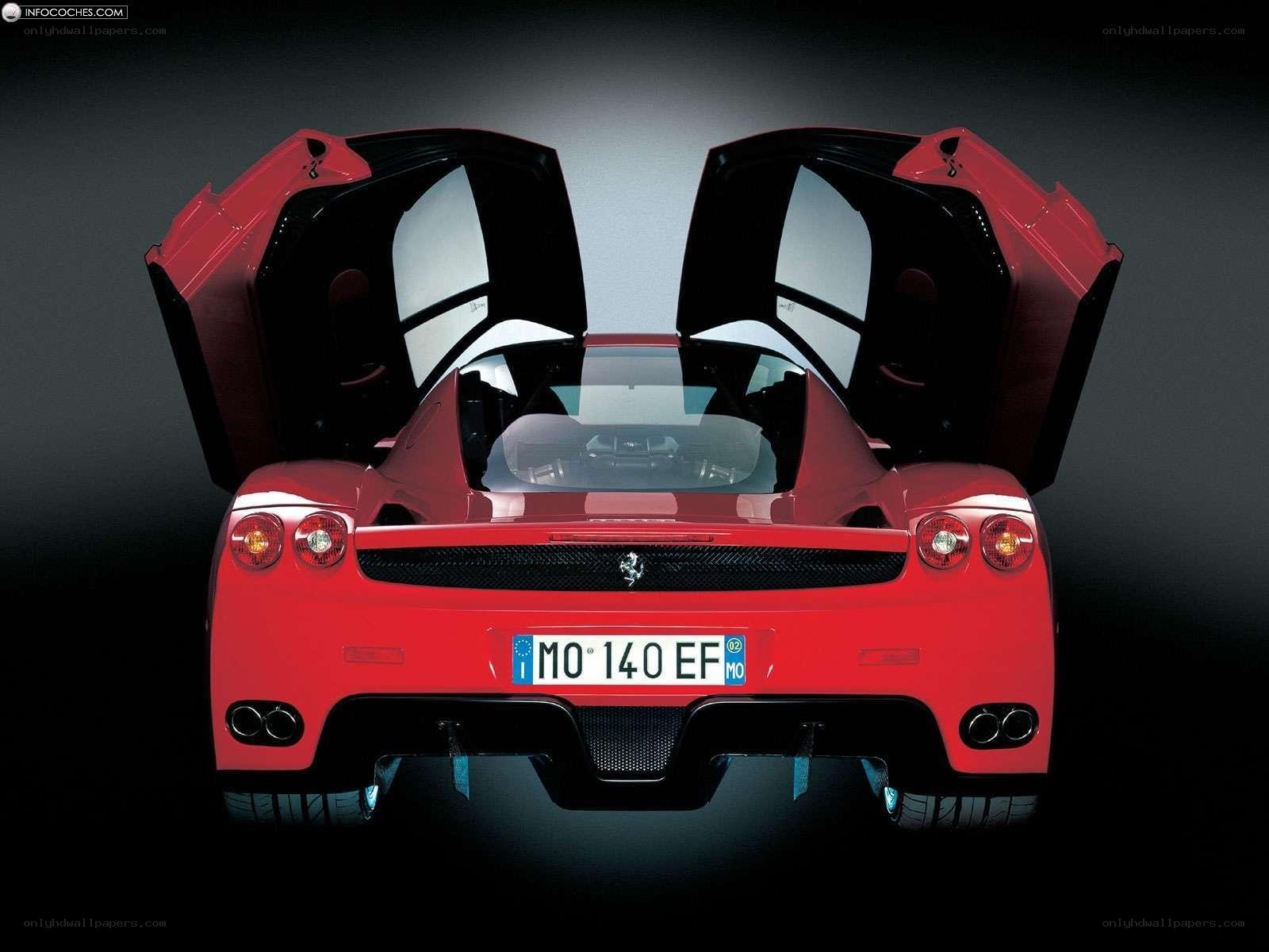 Red Ferrari Enzo rear view
