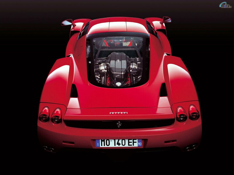 Red Ferrari Enzo rear view