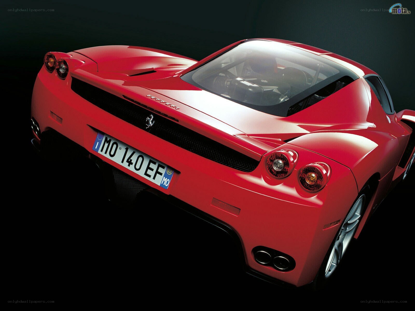 Red Ferrari Enzo rear view