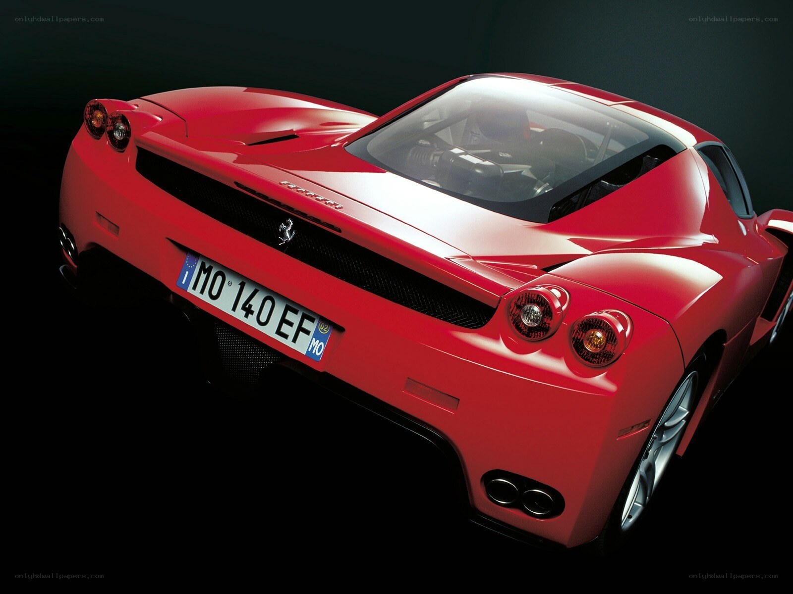 Red Ferrari Enzo rear view