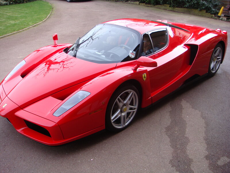 Red Ferrari Enzo sports car