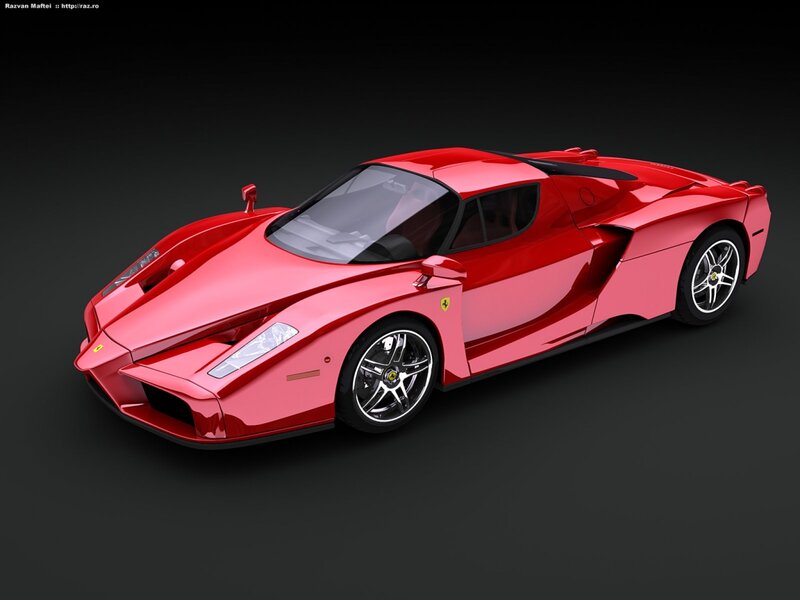 Red Ferrari Enzo sports car
