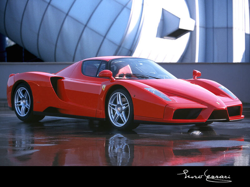 Red Ferrari Enzo sports car