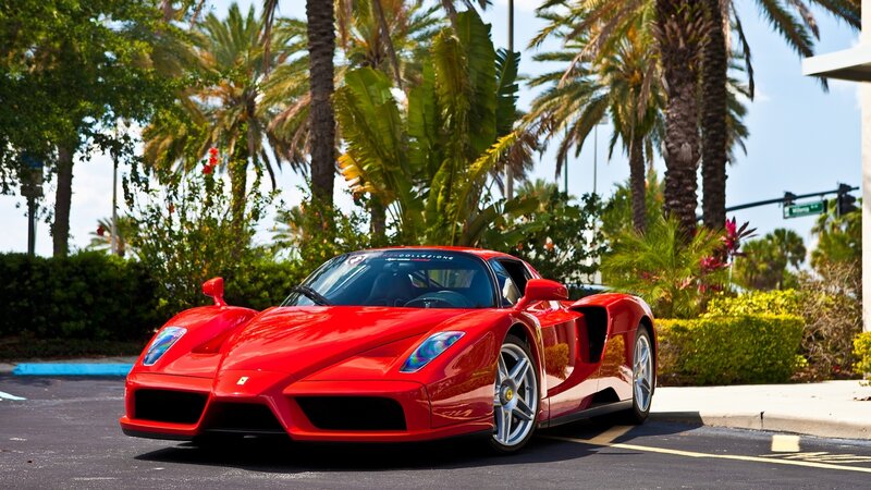 Red Ferrari Enzo — Sunny, Afternoon