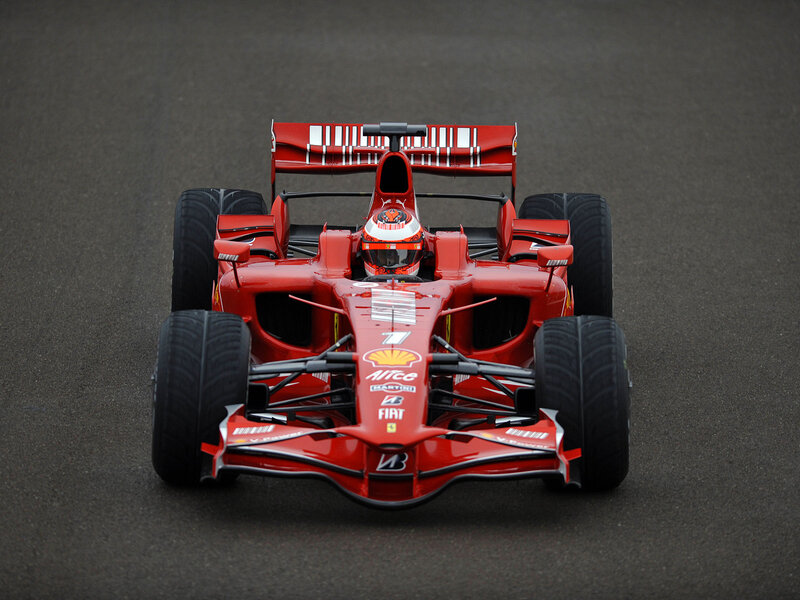 Red Ferrari F1 race car