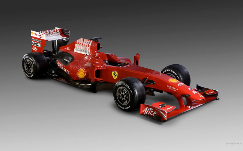 Red Ferrari F1 race car