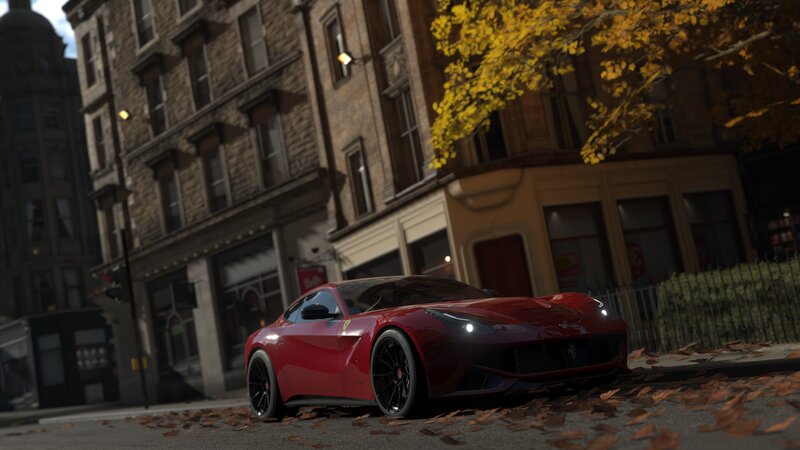 Red Ferrari F12berlinetta — Autumnal