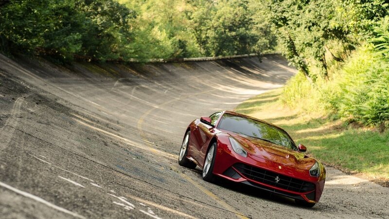 Red Ferrari F12berlinetta — Dynamic, Afternoon, Photograph, Car, Road
