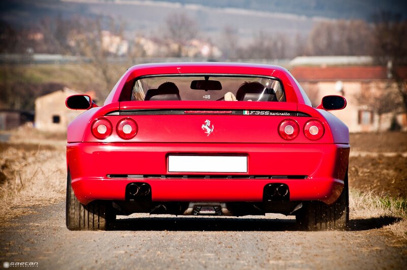Red Ferrari F355 from rear