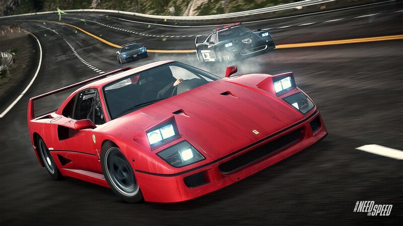Red Ferrari F40 — Action-packed