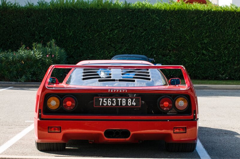 Red Ferrari F40 — Calm, Afternoon, Photograph, Car