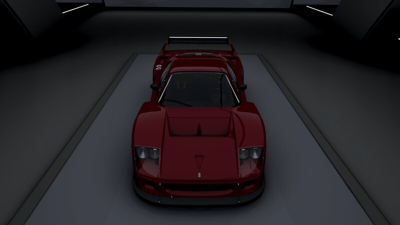 Red Ferrari F40 — Dramatic, 3d Render, Car, Garage