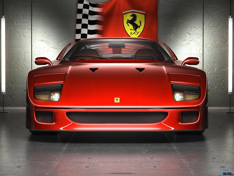 Red Ferrari F40 — Dramatic, 3d Render