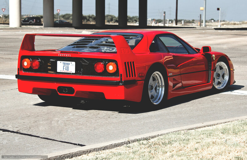 Red Ferrari F40 — Dramatic, Afternoon, Photograph, Car