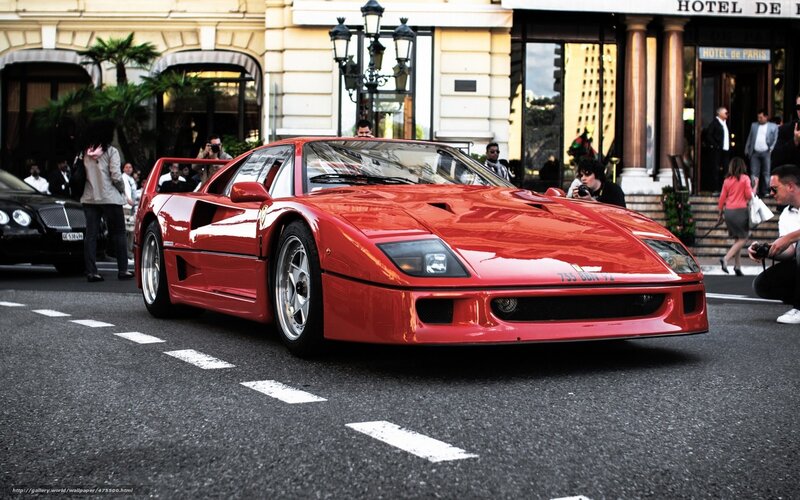 Red Ferrari F40 — Dramatic, Afternoon, Photograph