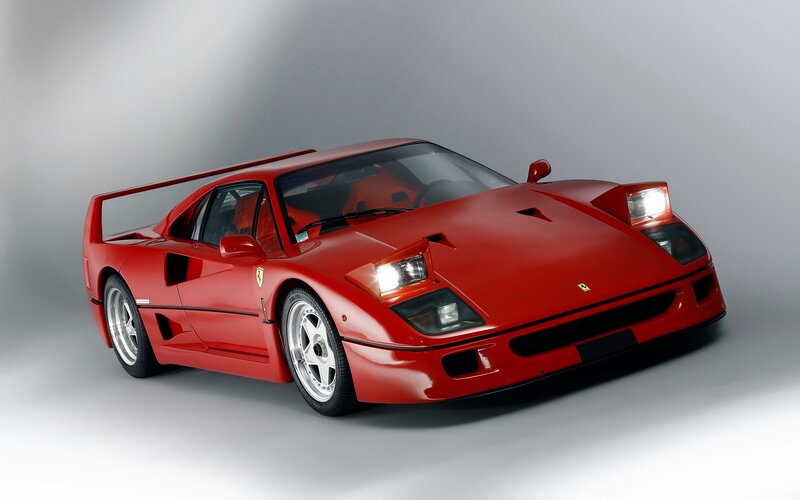 Red Ferrari F40 — Dramatic, Photograph, Car, Wheels