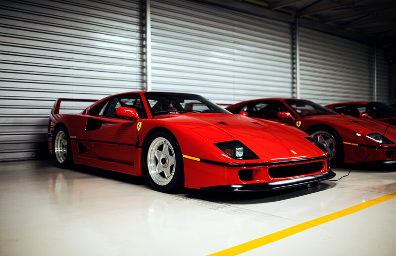 Red Ferrari F40 — Dramatic, Photograph, Cars