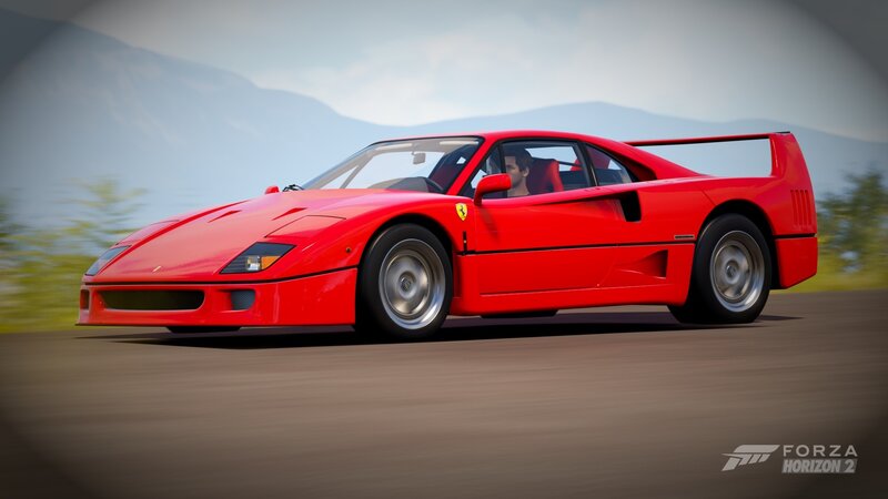 Red Ferrari F40 — Dynamic, Afternoon, 3d Render