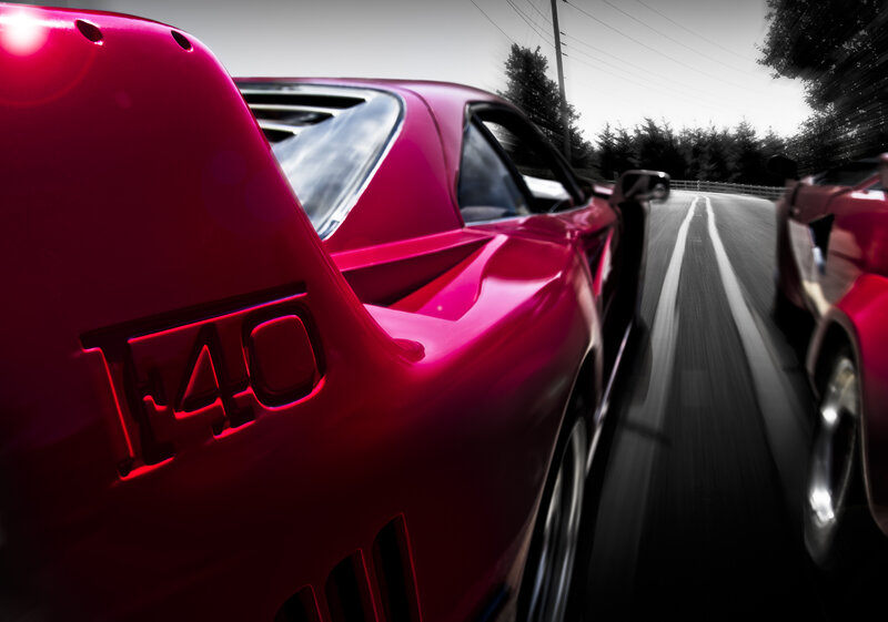 Red Ferrari F40 — Dynamic, Photograph